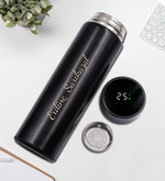 Kişiye Özel 500 ML Siyah Dereceli Termos & Telefon Cepli Defter & Siyah Kupa & Usb Bellek & Siyah Touch Pen Hediye Seti