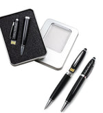 Kişiye Özel Siyah Mat Roller Kalem & Özel Kılıflı 500Ml Su Matarası & 10000mAh Siyah Powerbank & Siyah Defter & 32 gb Usb Siyah Kalem & Siyah Kupa Hediye Seti