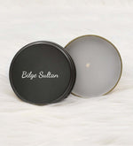 Öğretmenler Günü Kişiye Özel Siyah Metal Kutulu Mum & Tabaklı Siyah Türk Kahvesi Fincanı & Mehmet Efendi Türk Kahvesi & Tükenmez Kalem Hediye Seti