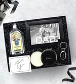 Metal Kutulu Mum & Tıraş Kolonyası & Anahtarlık & Siyah Çerçeve Hediye Seti