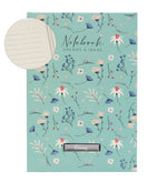 Kişiye Özel Yeşil Tasarım Defter & Derece Göstergeli Çift Cidarlı 300ml Cam Matara & Gümüş Renk Detaylı Beyaz Tükenmez Kalem & T Kupa Hediye Seti