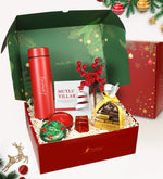 Dereceli Termos & Mum & Godiva Çikolata & Kokina Yapay Çiçek Hediye Seti