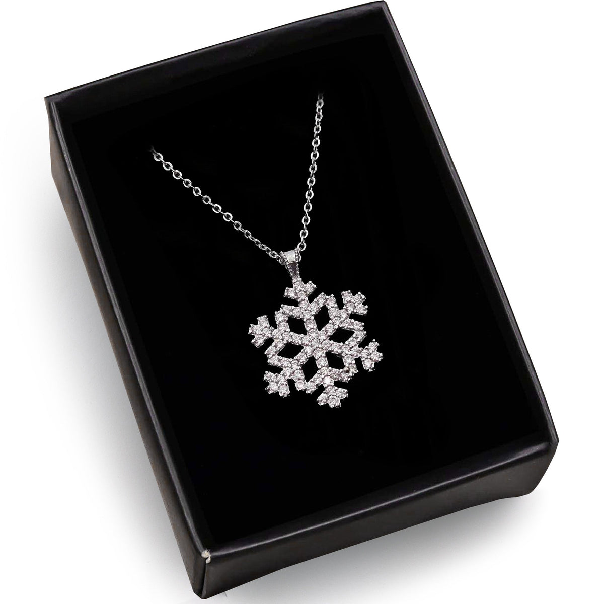 Gümüş Renk Kar Tanesi Kolye