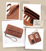 Köstekli Saat & Hakiki Deri Unisex Portföy Cüzdan & Tıraş Kolonyası Hediye Seti