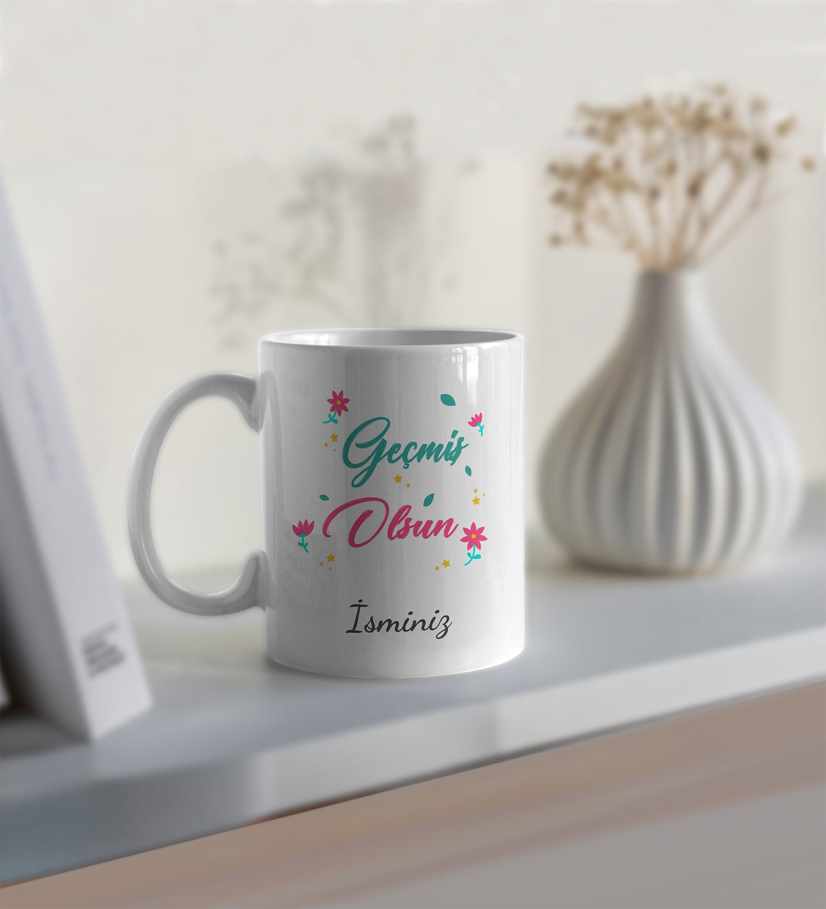 Kişiye Özel Kupa & French Press & Bitki Çayı & Lavi Çikolata & Eyüp Sabri Tuncer 150ml Kolonya & Apitera Bal Hediye Seti