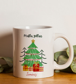 Yılbaşı Kutusunda Kırmızı Spiralli Yeni Yıl Tarihli Ajanda & Gümüş Renk Detaylı Kırmızı Tükenmez Kalem & Yılbaşı Kupa & Yılbaşı Temalı Metal Kutulu Mum & Godiva Napoliten Çikolata Hediye Seti