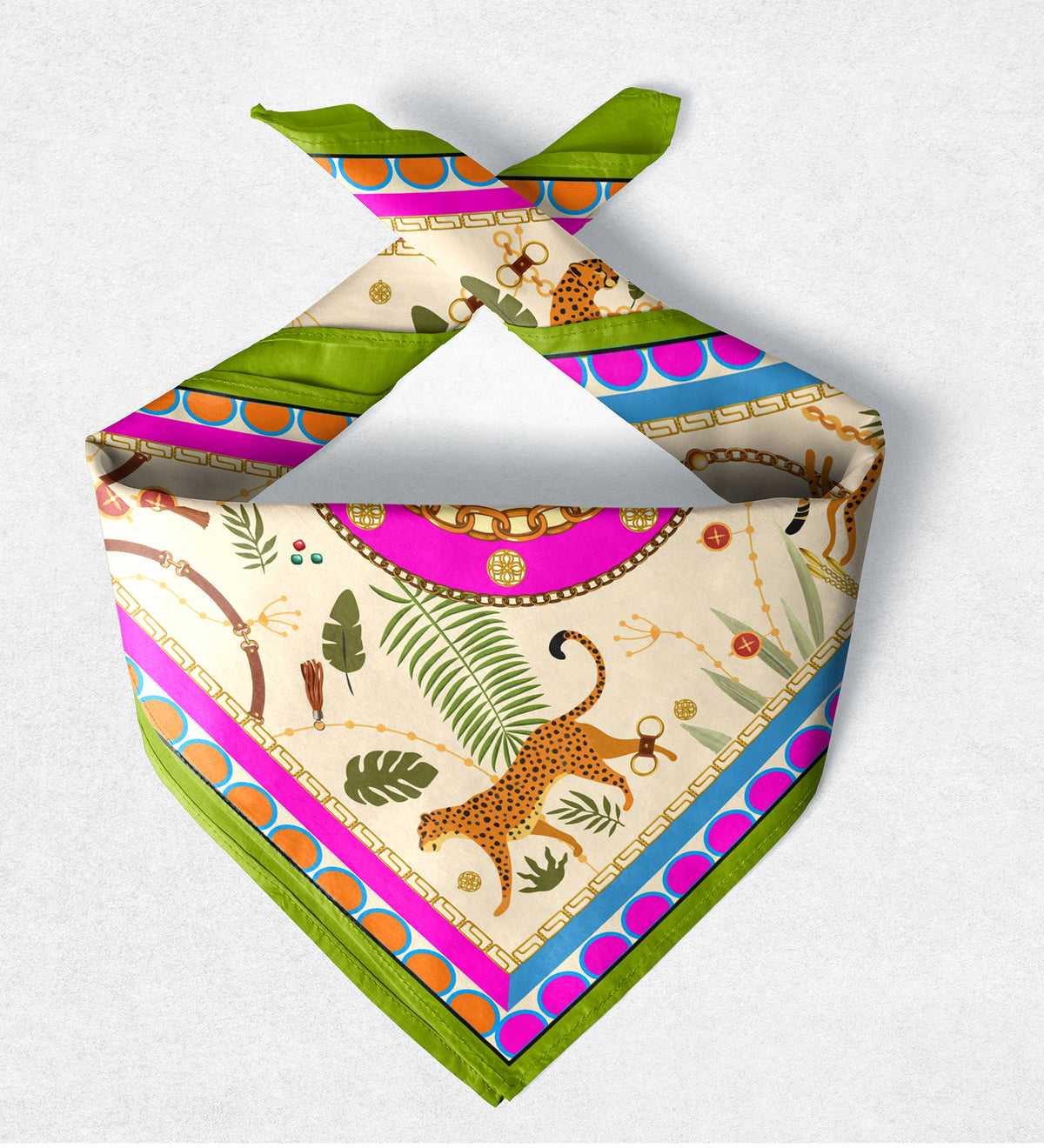 Leopar Figürlü Fular