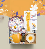 Makrome Anahtarlık Fincan Krem Mum Kadına Hediye Seti