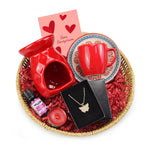 Kişiye Özel Kolye & Buhurdanlık ve Esansı & Kahve Fincanı Hediye Sepeti