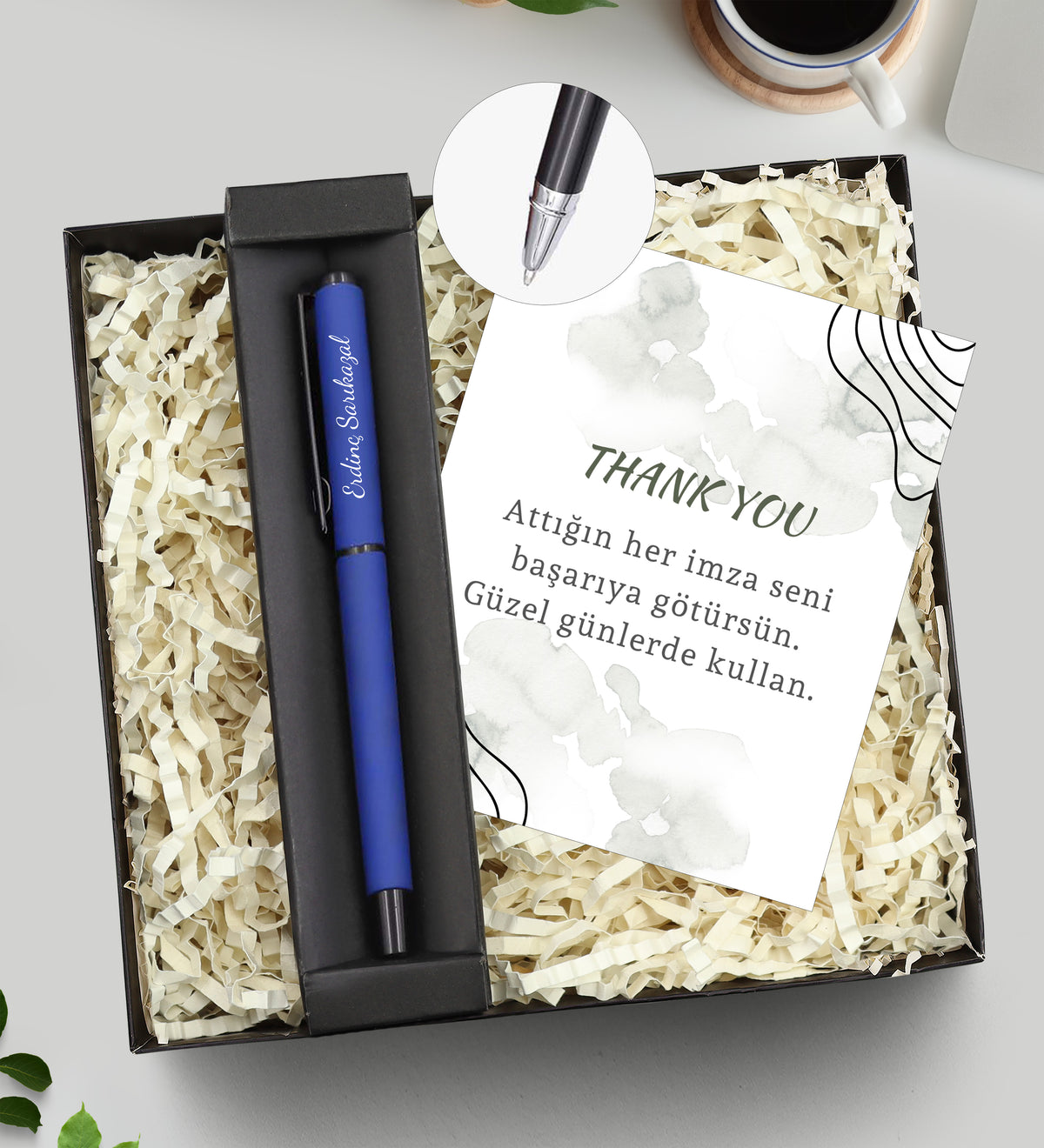 Hediye Kutusunda Kişiye Özel Mat Roller Kalem