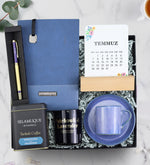 Defter & Kalem & Takvim & Türk Kahvesi & Mum & Fincan Hediye Seti