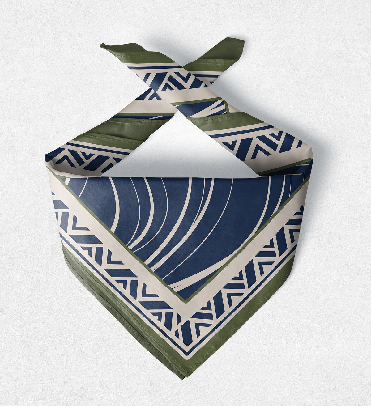 Lacivert Desenli Fular