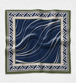 Lacivert Desenli Fular