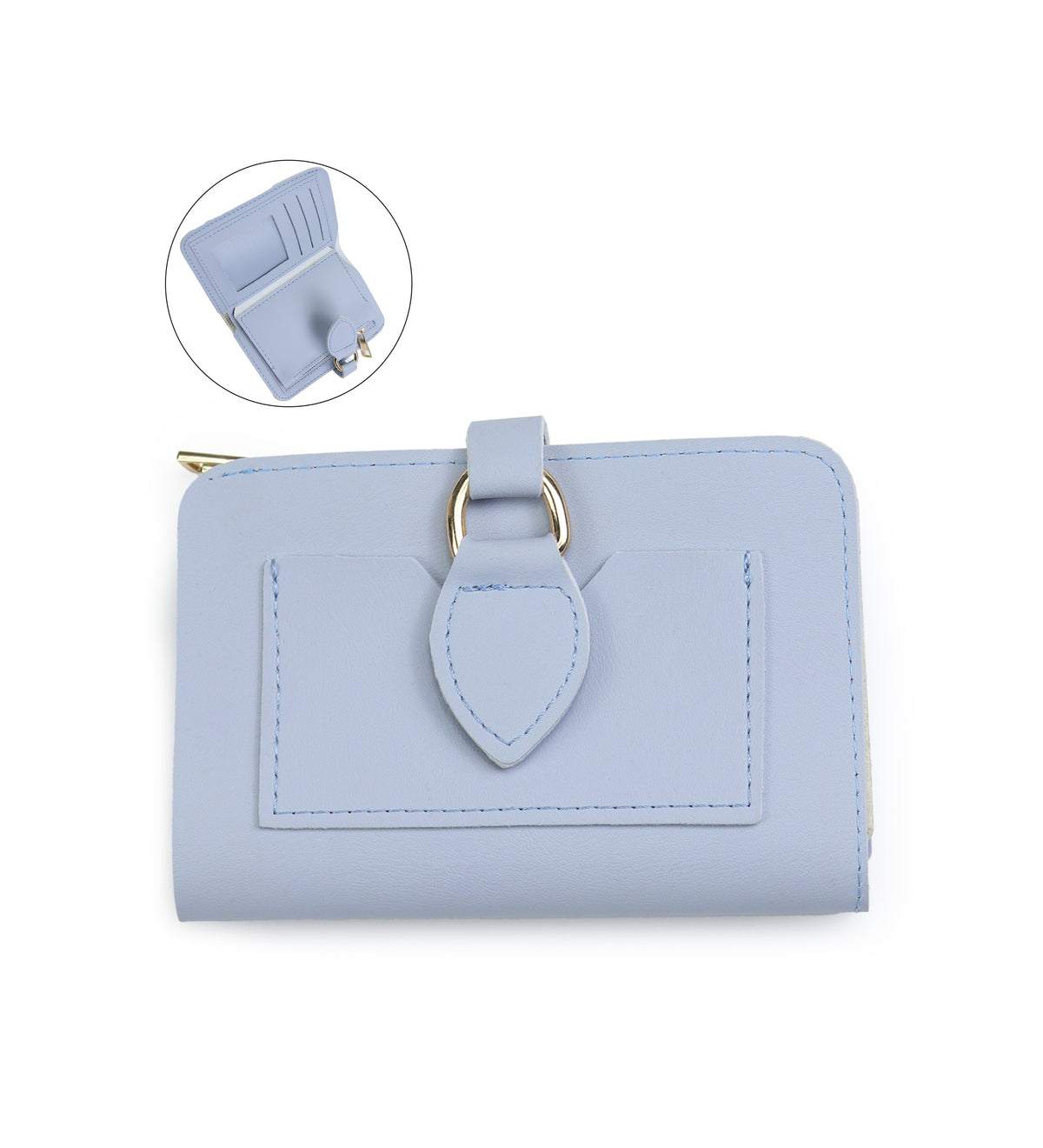 Mavi Yumuşak Deri Kartlık Cüzdan