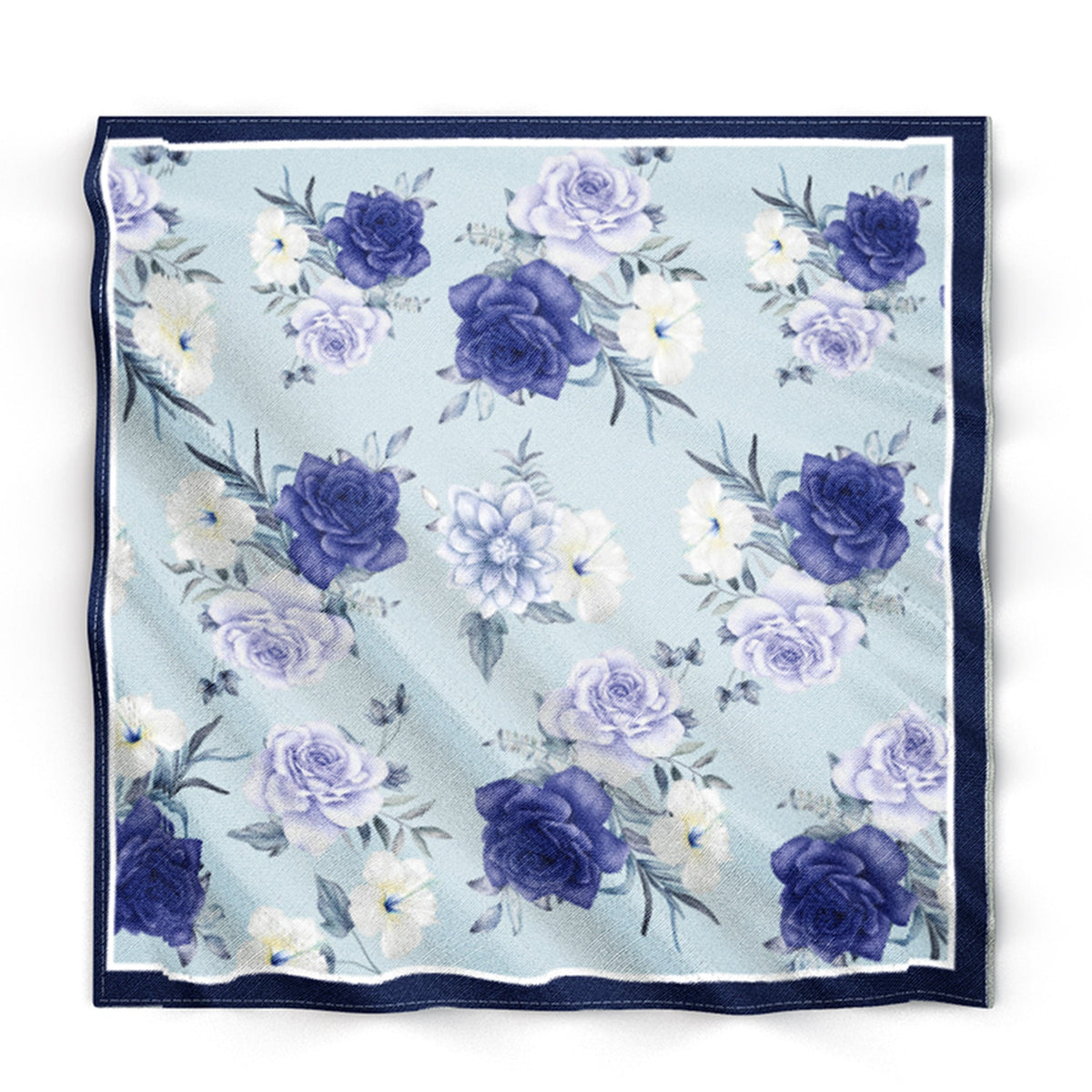 2'li Mavi Porselen Fincan & 200 ml Trendmiya Kolonya & Mavi Çiçekli Fular & 2'li Tek İçimlik Türk Kahvesi