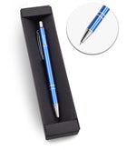 Gümüş Detaylı Mavi Tükenmez Kalem