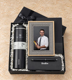 Scrikss 88 Mat Roller Kalem & Stanley Termos & Esnek Kapak Gri Defter & Dokulu Çerçeve Hediye Seti