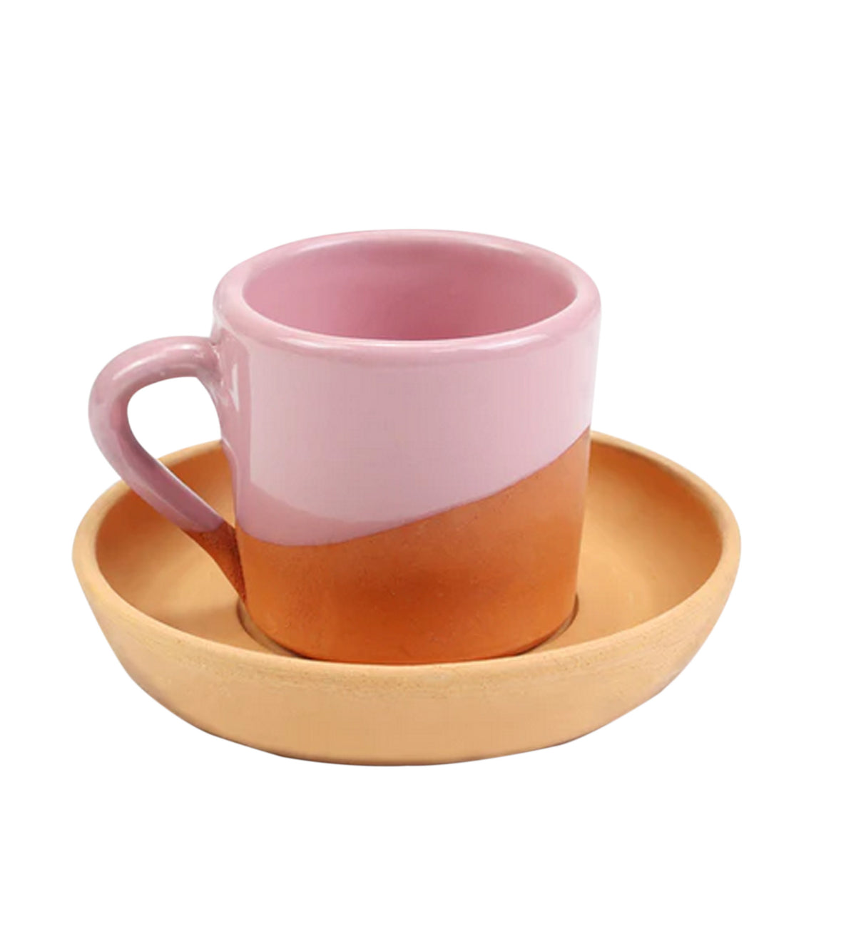 Pembe Sırlı Çömlek Fincan