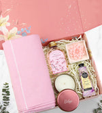 Eyüp Sabri Tuncer El ve Vücut Kremi & Peştemal & Lotus Mum & Metal Kutulu Mum & Trendmiya Japon Kiraz Çiçeği Kolonyası Hediye Seti