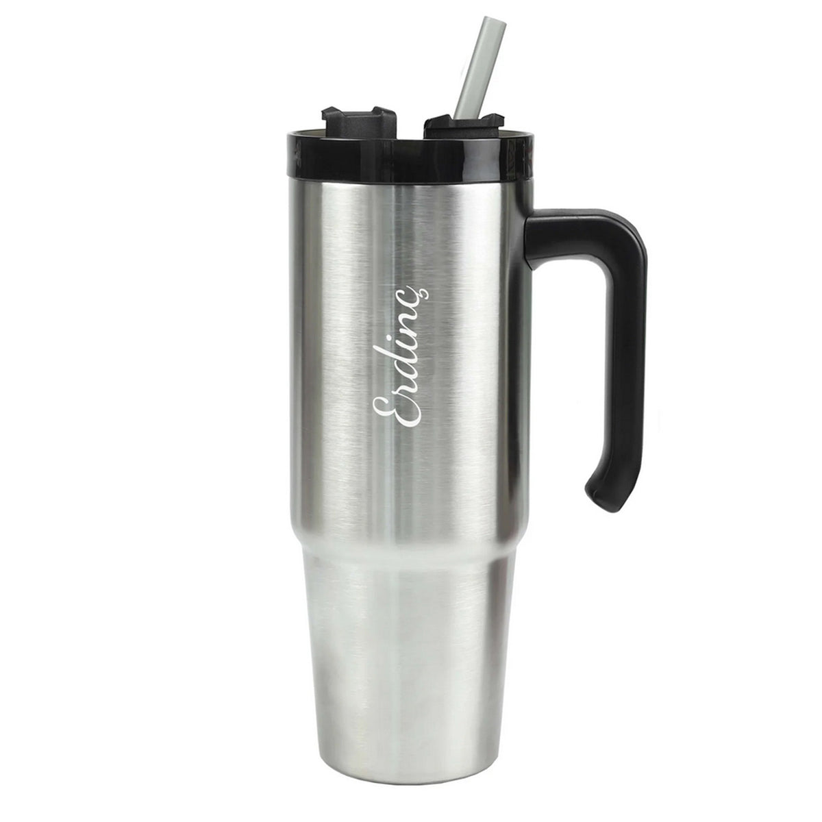 Pipetli 900ml Termos & Siyah Defter & Siyah Tükenmez Kalem & Siyah Kupa Hediye Seti