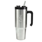 Pipetli 900ml Termos & Siyah Defter & Siyah Tükenmez Kalem & Siyah Kupa Hediye Seti