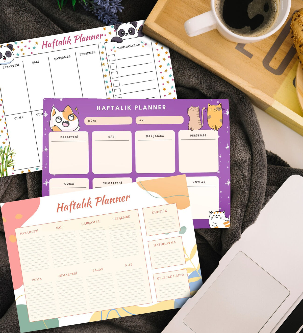 Avokado Yastık & Planner & Kupa & Kalem Hediye Seti