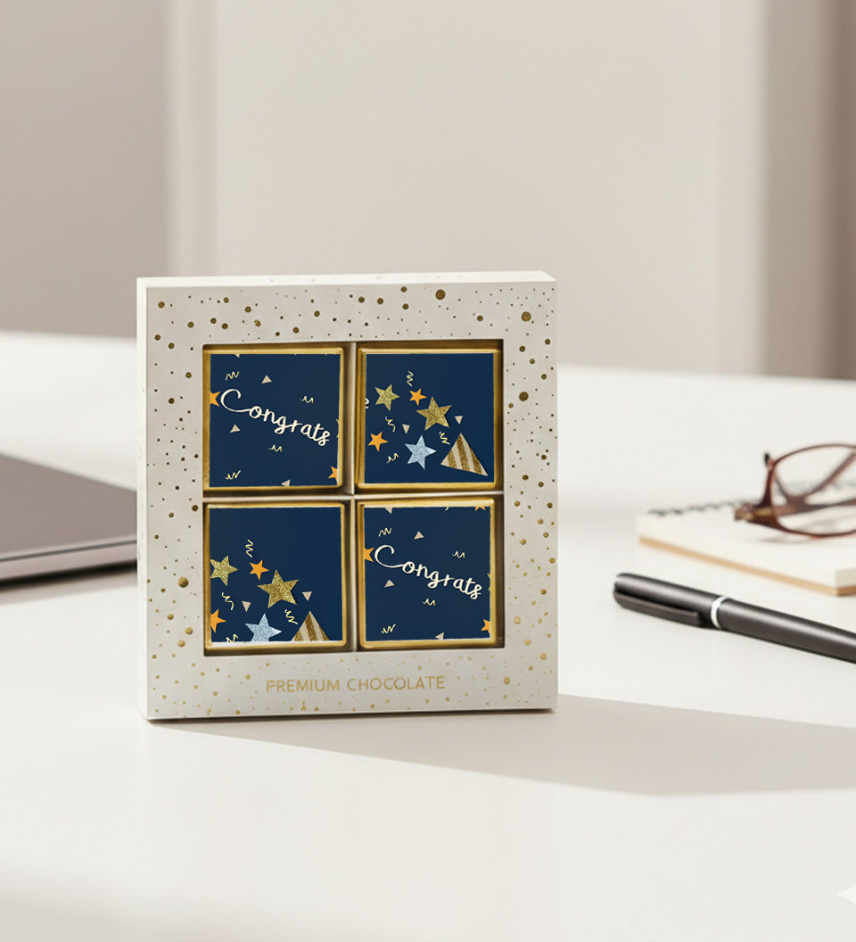 Mavi Kurumsal Tebrikler Hediye Kutu