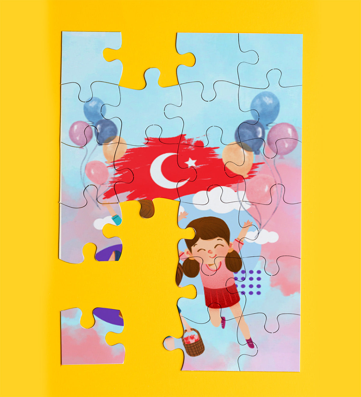Akıllı Tilkinin Masalı & Balon & Puzzle Hediye Seti