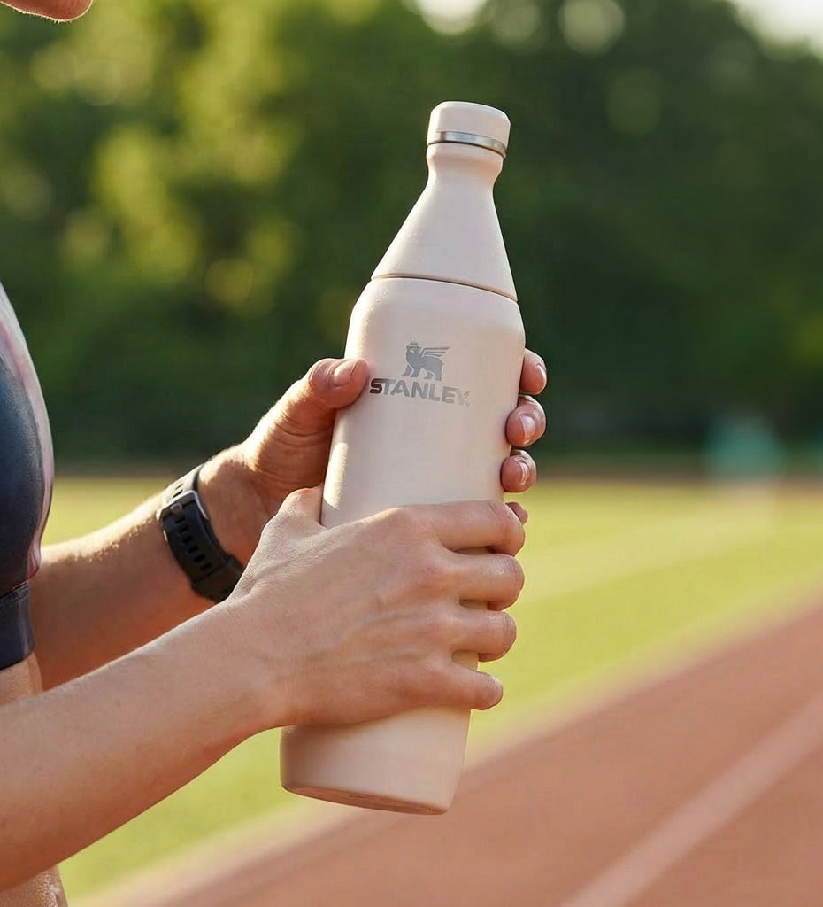 Kişiye Özel The All Day Slim Su Şişesi | 0,6 L Stanley Çelik Su Matarası Rose