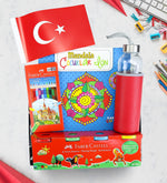 Mandala & Matara & Faber Castell Kuru Boya & Oyun Hamuru & Bayrak Hediye Seti