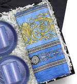 Versace Model Şal & 2'li Porselen Fincan Hediye Seti