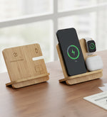 Bambu Termos & 3’ü 1 Arada Bambu Kablosuz Hızlı Şarj Standı & Bambu Bluetooth Kulaklık Hediye Seti