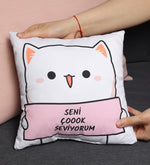 Motto Yastık & Atlı Karınca Müzik Kutusu & T Kupa Hediye Seti