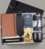Kişiye Özel Defter & Kravat & French Press & Kupa & Kalem & Godiva Çikolata & Filtre Kahve Hediye Seti