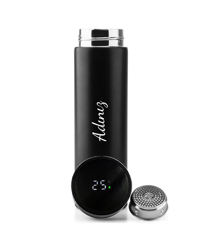 Yılbaşına Özel Kutusunda Kişiye Özel Dereceli Termos & Kalemli Defter Seti & Siyah Kupa & Godiva Çikolata & Çam Ağacı