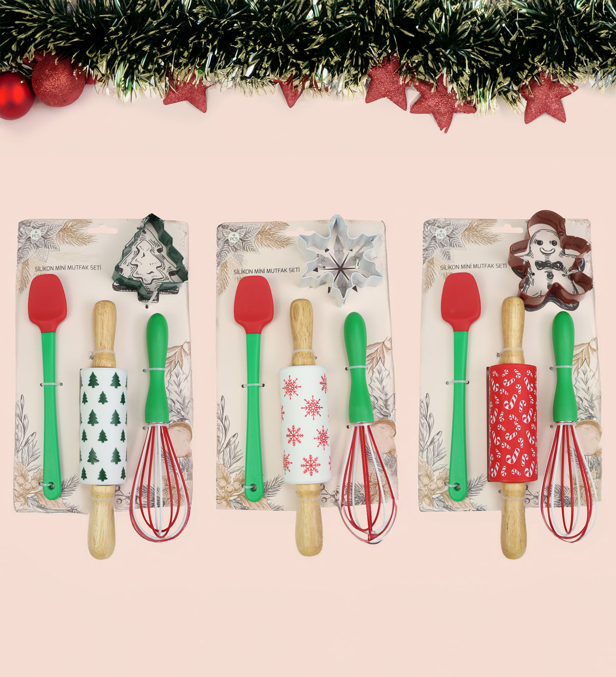 Kişiye Özel Mantar Desenli Defter & Gümüş Renk Detaylı Kırmızı Tükenmez Kalem & Mutlu Yıllar Temalı Vintage Kupa & Alerya Yılbaşı Premium Filtre & Yılbaşı Temalı Metal Kutulu Mum & Silikon Mini Mutfak Seti & Siyah French Press Hediye Seti