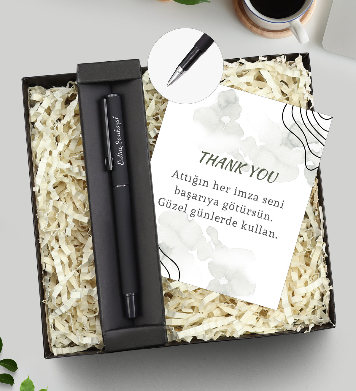 Hediye Kutusunda Kişiye Özel Mat Roller Kalem