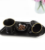 Kolonya & Türk Kahvesi & Siyah Şal & Türk Kahvesi Sunum Seti