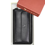 Hakiki Deri Unisex Siyah Portföy Cüzdan