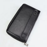 Hakiki Deri Unisex Siyah Portföy Cüzdan