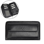 Hakiki Deri Unisex Siyah Portföy Cüzdan