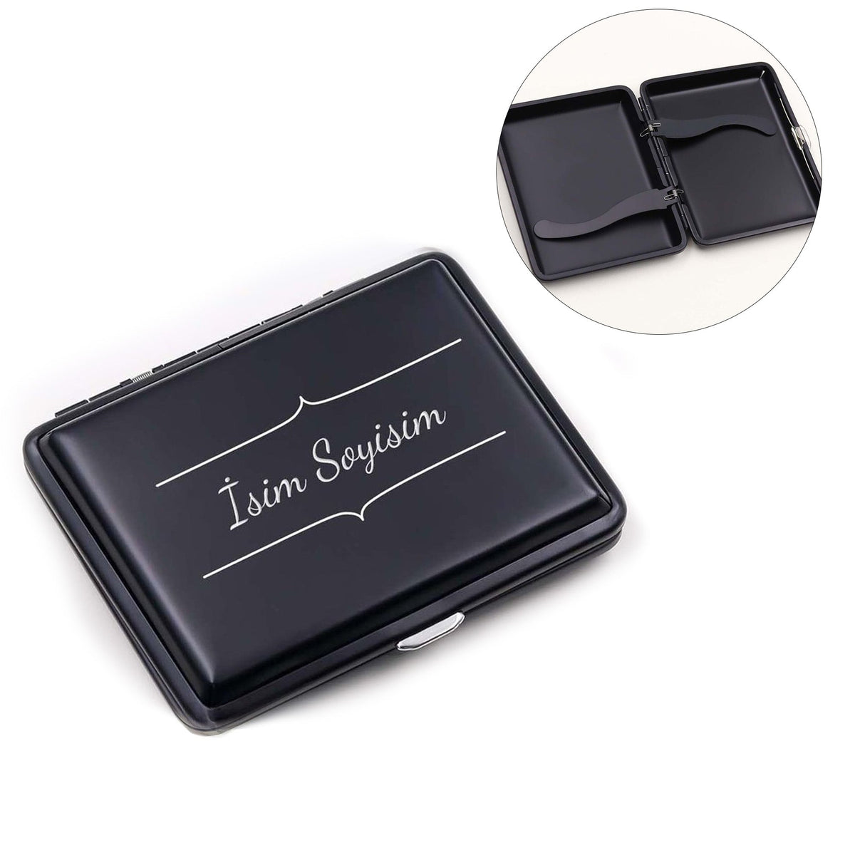 Elektronik Çakmak& Siyah Erkek Cüzdan & Siyah Kartlık & Siyah Tesbih & Tabaka Hediye Seti