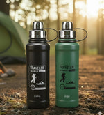 Çiftlere Özel 2'li Siyah & Yeşil Spor Termos 1000ml Hediye Seti