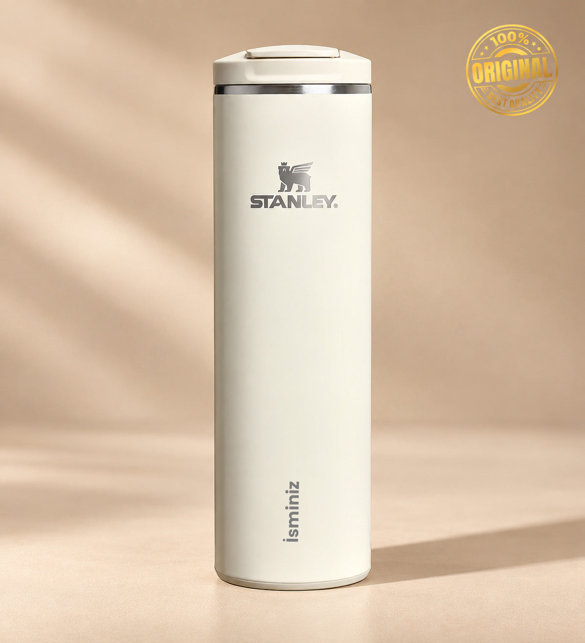 Kişiye Özel The Transit Fliptop Mug Stanley Termos 0.59 L Krem