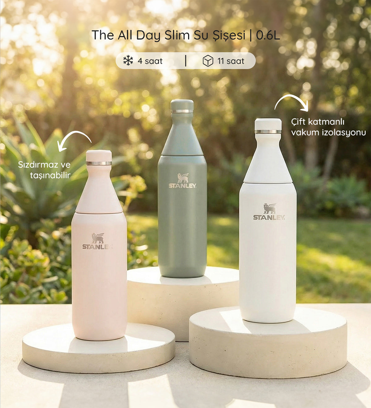 The All Day Slim Stanley Çelik Su Şişesi 0,6 L