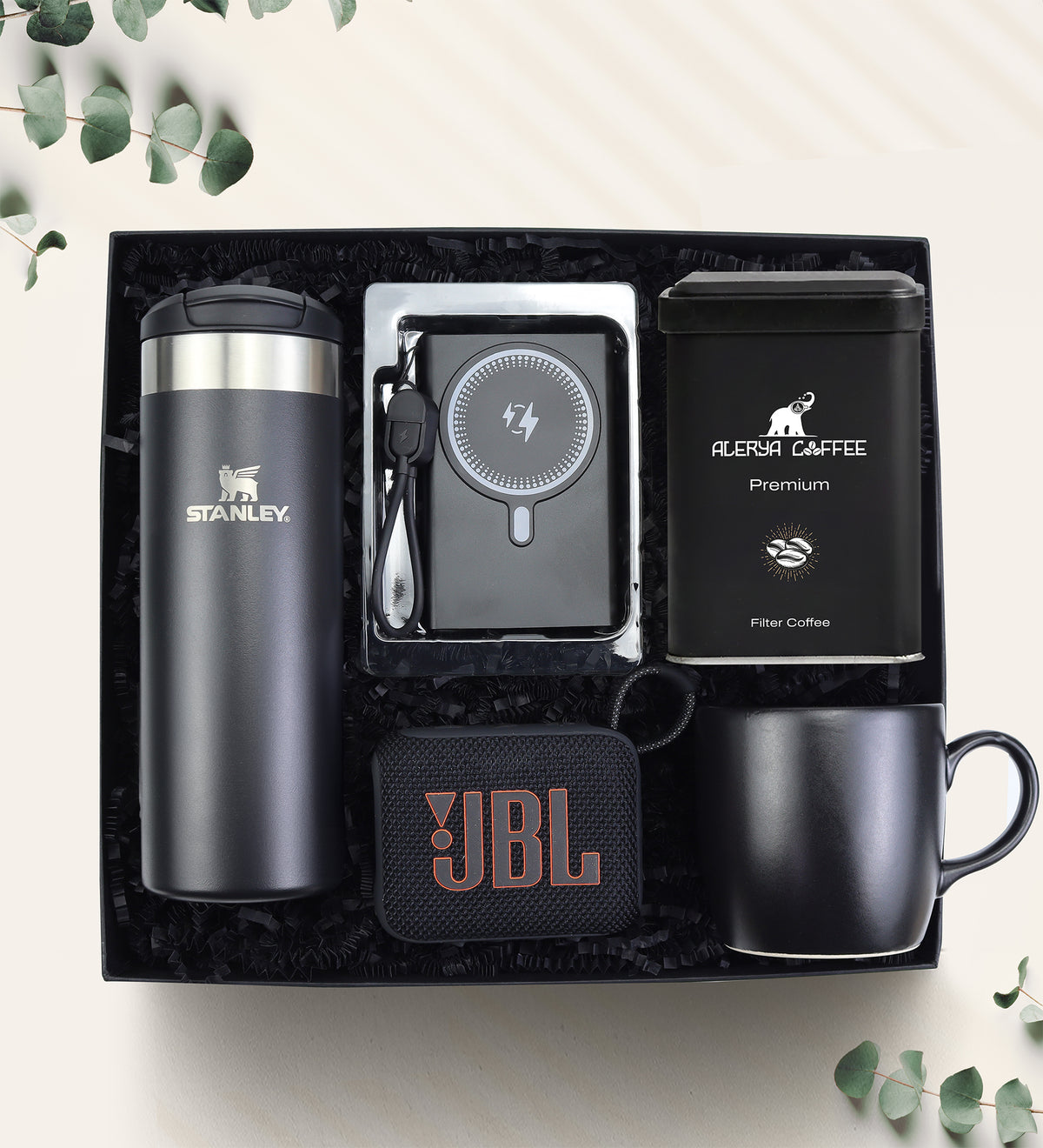 Kişiye Özel Stanley Termos JBL Hoparlör Powerbank Filtre Kahve Kupa Kurumsal Hediye Seti