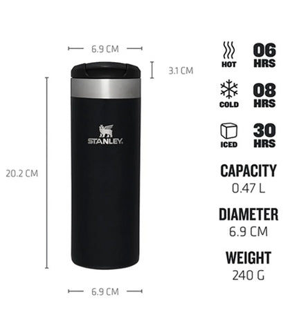 Stanley Siyah Transit Mug Termos 0,47 L