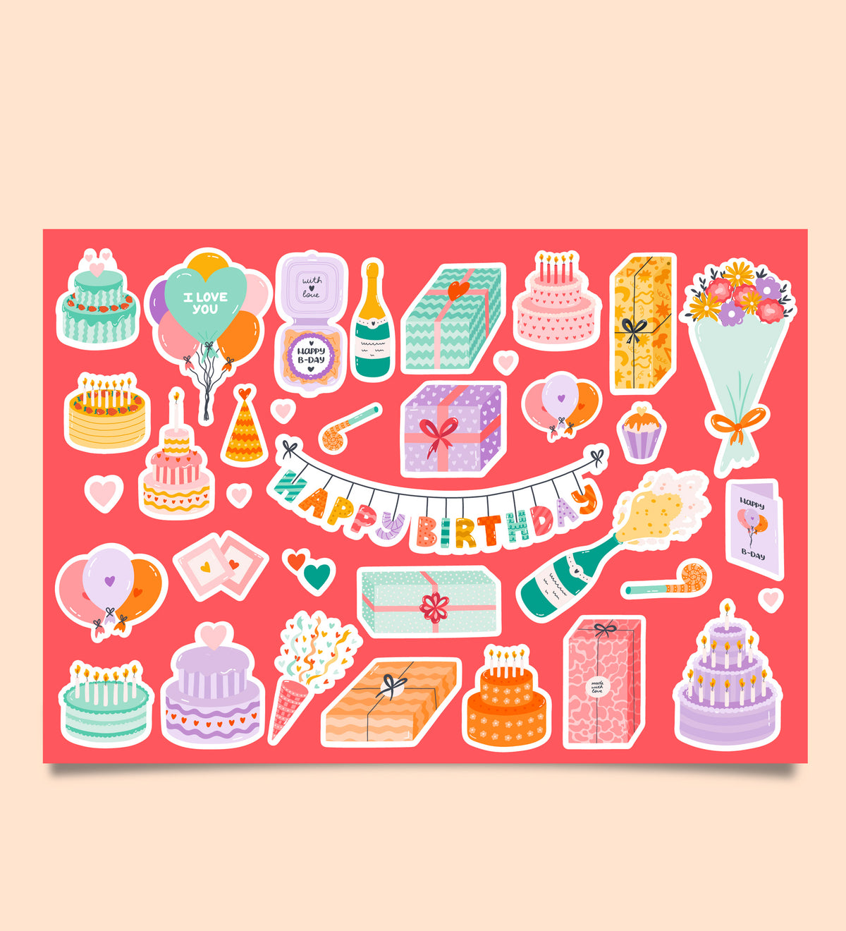 Doğum Günü Sticker Set