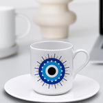 Atelier Rebul Kolonya & Mum & Nazar Boncuklu Duvar Süsü & Muhabbetli Türk Kahvesi & Fincan Hediye Seti