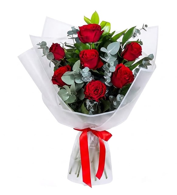 Love 7 Kırmızı Gül Buketi